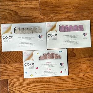 Color Street Nail Polish Strips Set - Silver and Pink